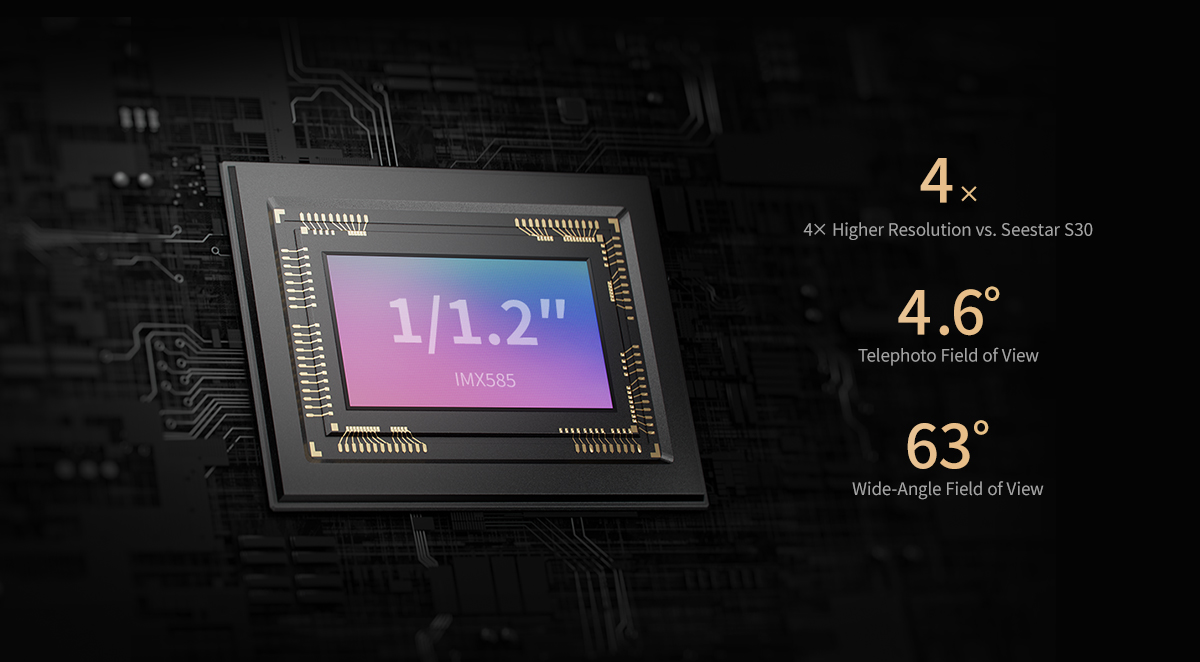 Seestar S30 Pro 双传感器示意图