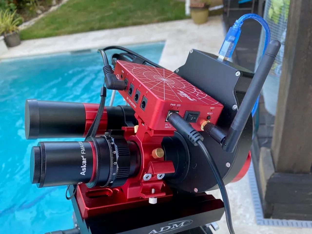 Here’s a reconfiguration of the setup using the ASI294MM-Pro camera and filter wheel.